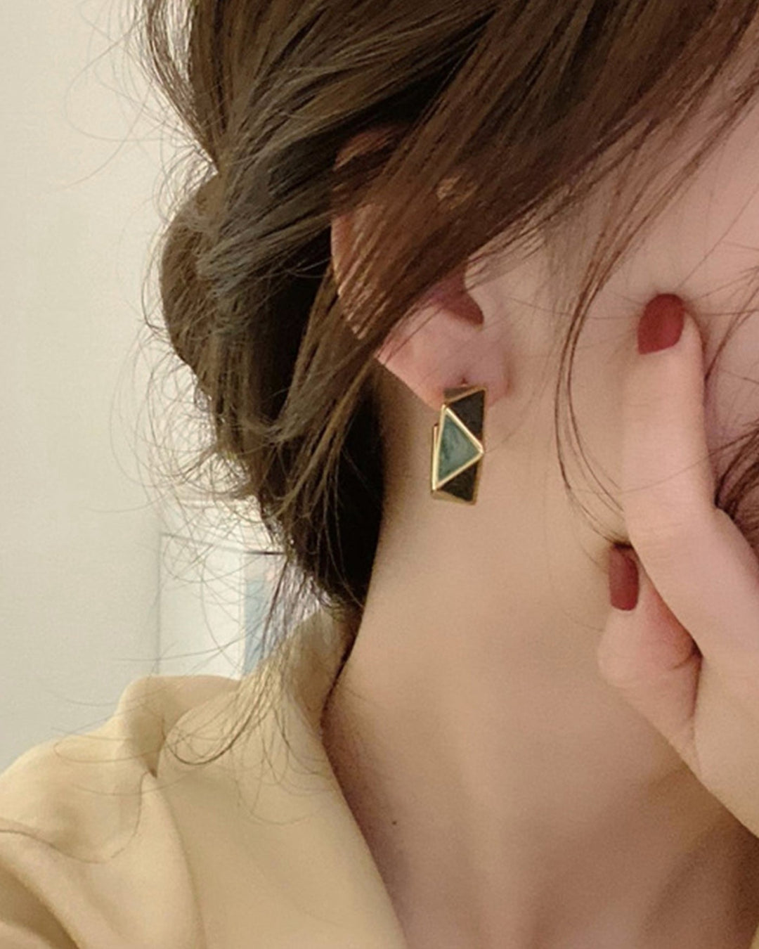 Brincos verdes vibrantes