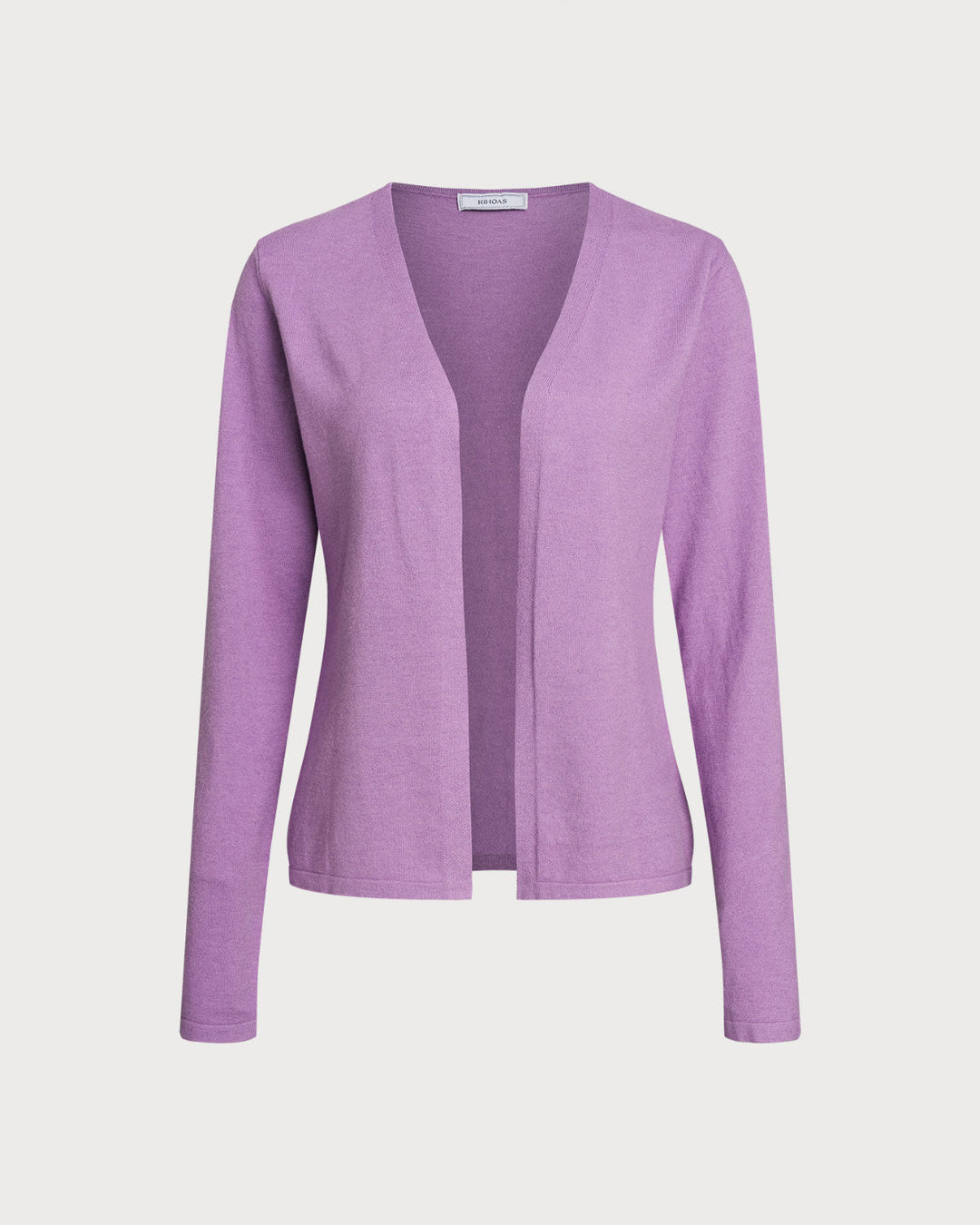 Cardigan roxo canelado de tricô luxuoso – essencial para o dia a dia, aconchegante