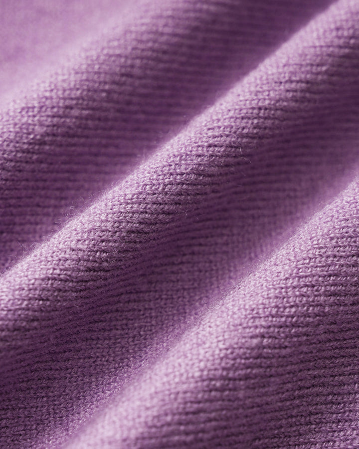 Cardigan roxo canelado de tricô luxuoso – essencial para o dia a dia, aconchegante
